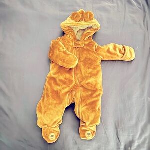 Carter's Brown 🐻 Velvet Footie One Piece - Sz 3M